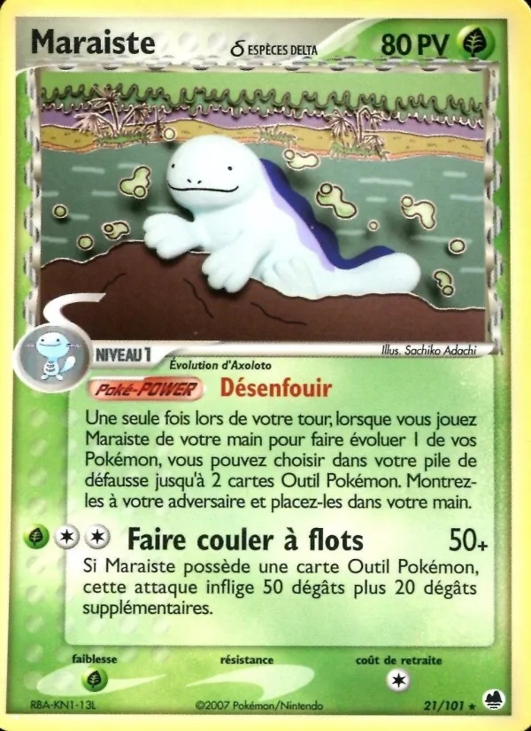 Maraiste δ 21/101 - EX Île des Dragons - Logo de la série - Pokémon JCC