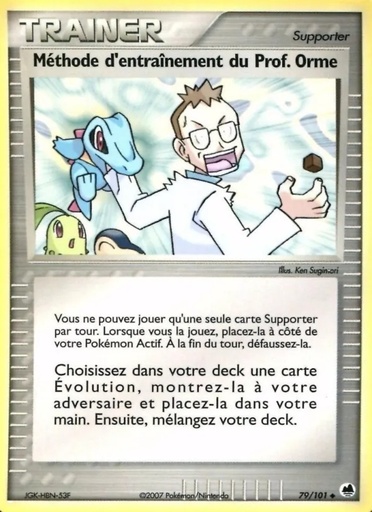 Méthode d'entraînement du Prof. Orme 79/101 Programme Professeur