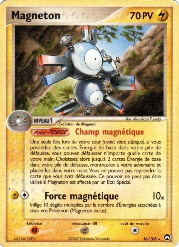 Magnéton 16/108 - EX Gardiens du Pouvoir - Logo de la série - Pokémon JCC