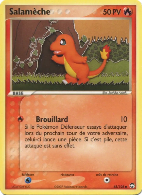 Salamèche 48/108 - EX Gardiens du Pouvoir - Logo de la série - Pokémon JCC