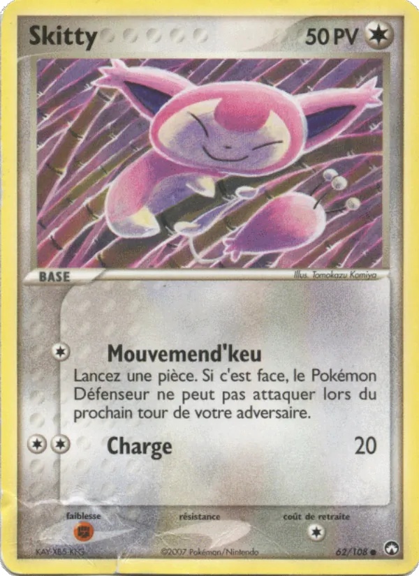 Skitty 62/108 - EX Gardiens du Pouvoir - Logo de la série - Pokémon JCC