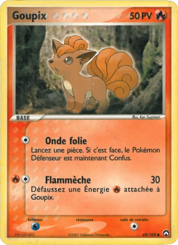 Goupix 69/108 - EX Gardiens du Pouvoir - Logo de la série - Pokémon JCC
