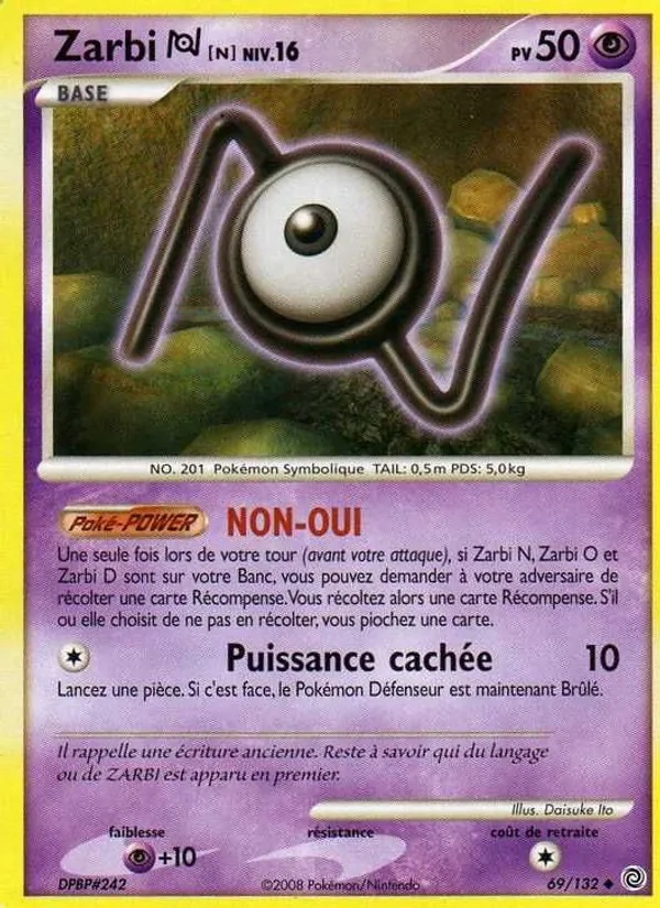 Zarbi N 69/132 - Merveilles Secrètes - Reverse - Pokémon JCC