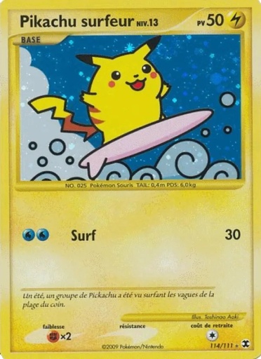 Pikachu surfeur Niv. 114/111 Holo