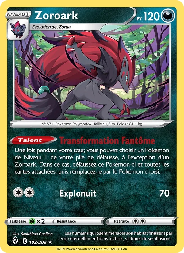 Zoroark 103/203 - Évolution Céleste - Holo - Pokémon JCC