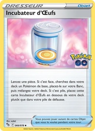 Incubateur d'Œufs 066/78 - Pokémon GO - Reverse - Pokémon JCC