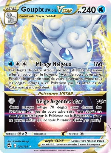 Goupix d'Alola VSTAR 034/195 Holo