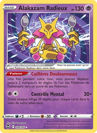 Alakazam Radieux 059/195 Holo