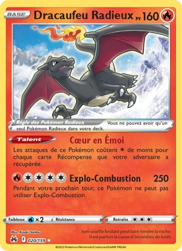 Dracaufeu Radieux 020/159 Holo