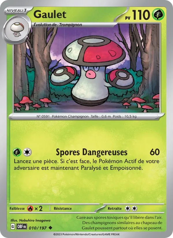 Gaulet 010/197 - Flammes Obsidiennes - Reverse - Pokémon JCC