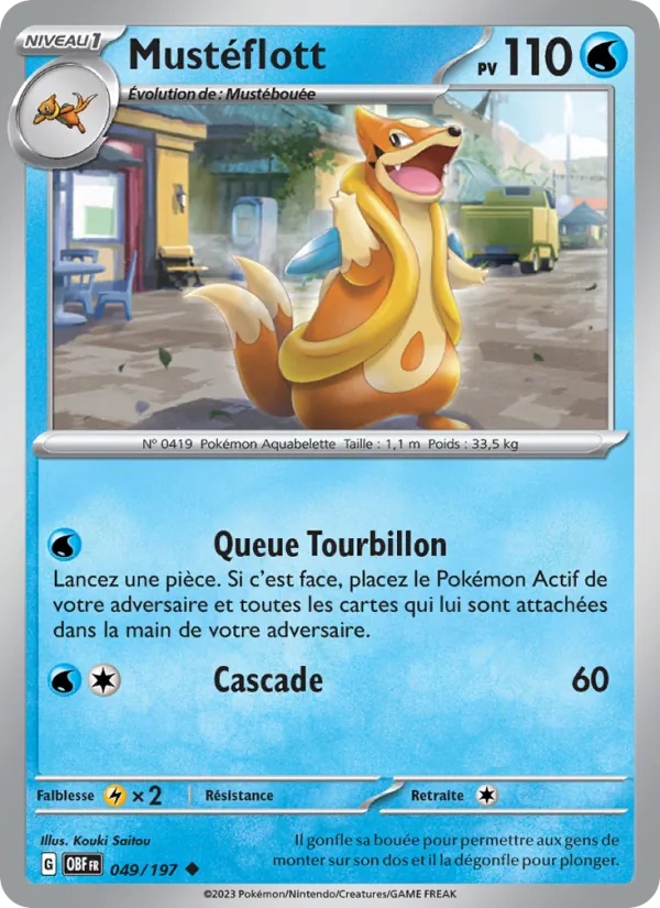 Mustéflott 049/197 - Flammes Obsidiennes - Reverse - Pokémon JCC