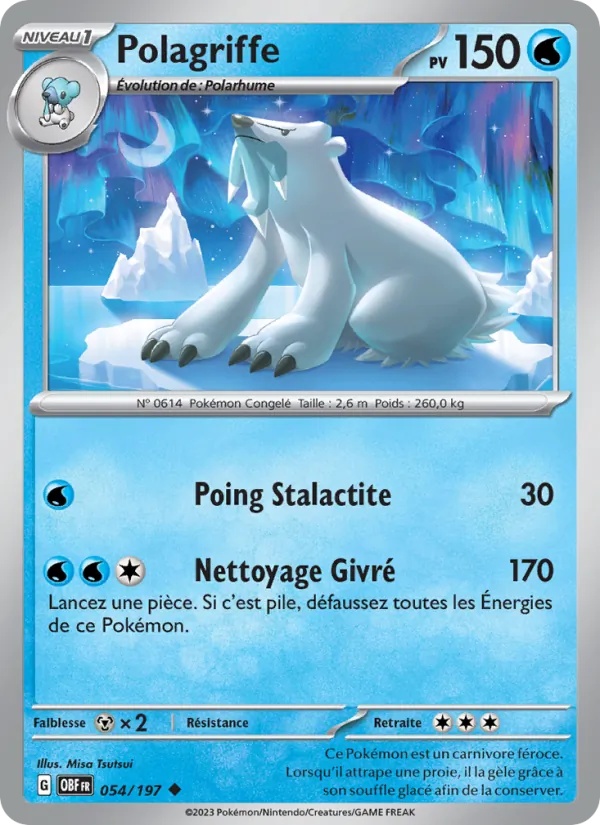 Polagriffe 054/197 - Flammes Obsidiennes - Reverse - Pokémon JCC