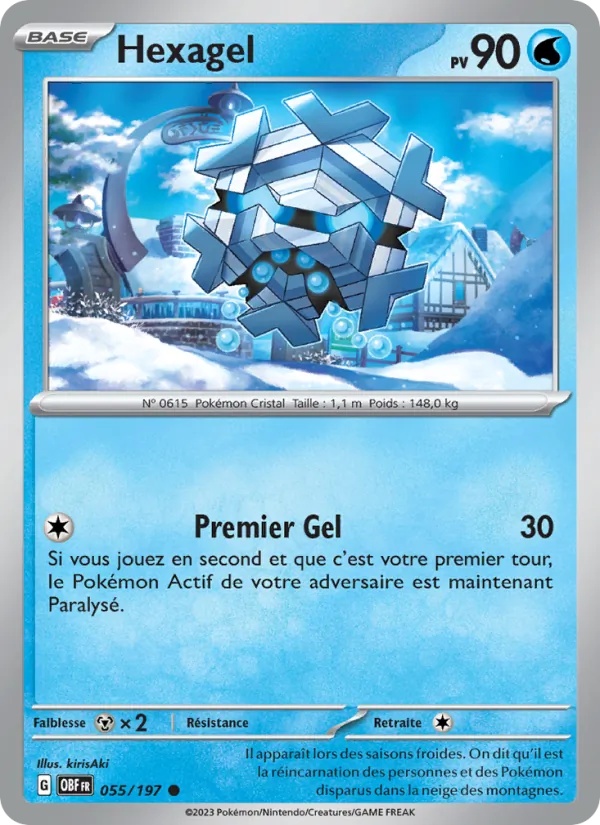 Hexagel 055/197 - Flammes Obsidiennes - Reverse - Pokémon JCC