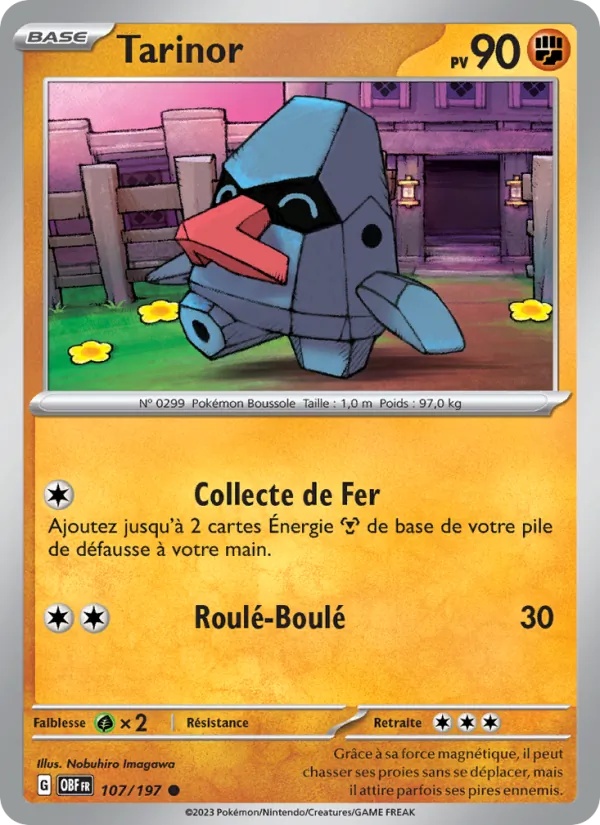 Tarinor 107/197 - Flammes Obsidiennes - Reverse - Pokémon JCC