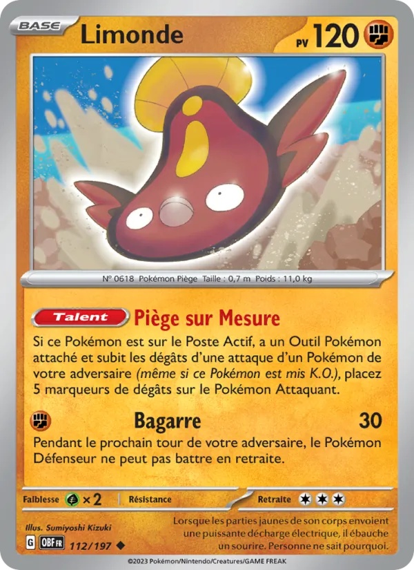 Limonde 112/197 - Flammes Obsidiennes - Reverse - Pokémon JCC