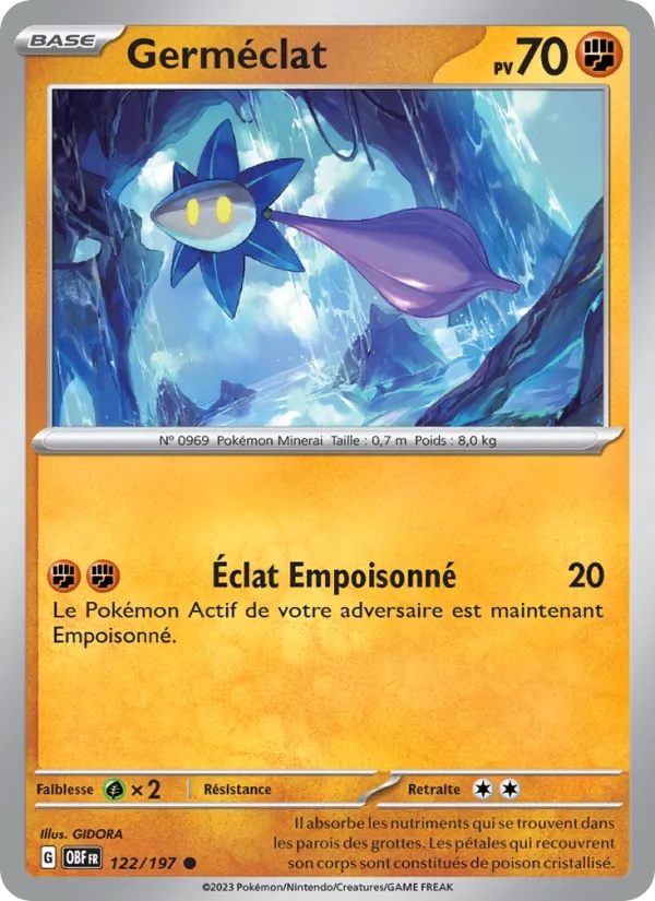 Germéclat 122/197 - Flammes Obsidiennes - Reverse - Pokémon JCC