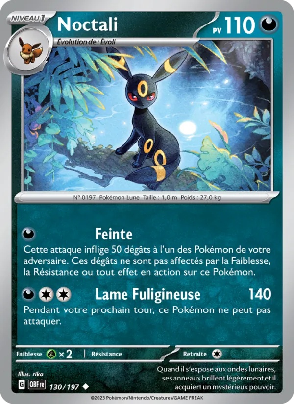 Noctali 130/197 - Flammes Obsidiennes - GameStop - Pokémon JCC