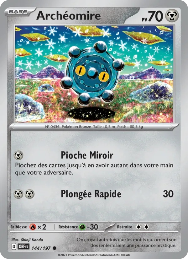Archéomire 144/197 - Flammes Obsidiennes - Reverse - Pokémon JCC