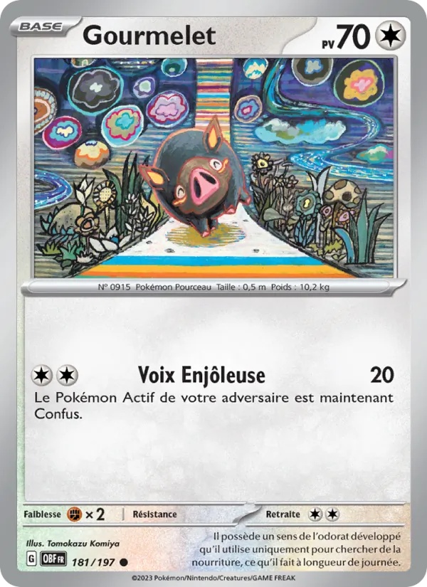Gourmelet 181/197 - Flammes Obsidiennes - Reverse - Pokémon JCC