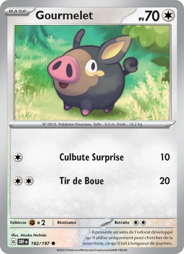 Gourmelet 182/197 - Flammes Obsidiennes - Reverse - Pokémon JCC