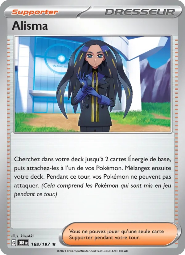 Alisma 188/197 - Flammes Obsidiennes - Reverse - Pokémon JCC
