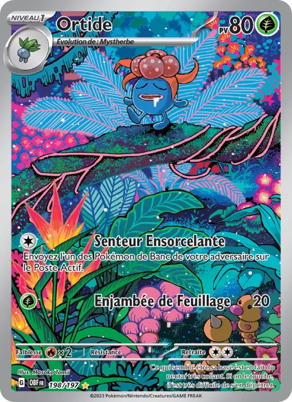 Ortide 198/197 - Flammes Obsidiennes - Holo - Pokémon JCC