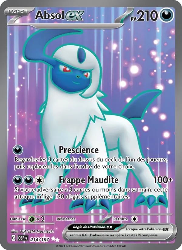 Absol-ex 214/197 - Flammes Obsidiennes - Holo - Pokémon JCC