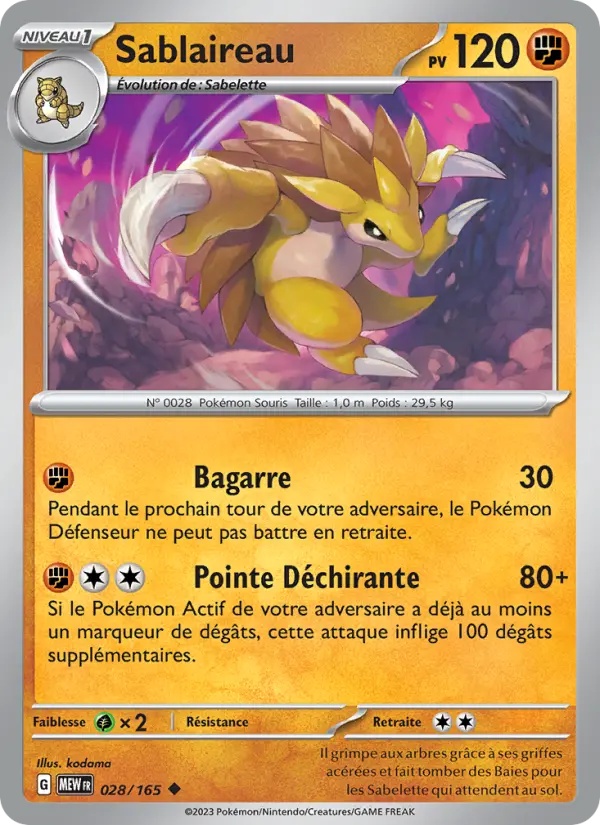 Sablaireau 028/165 Reverse