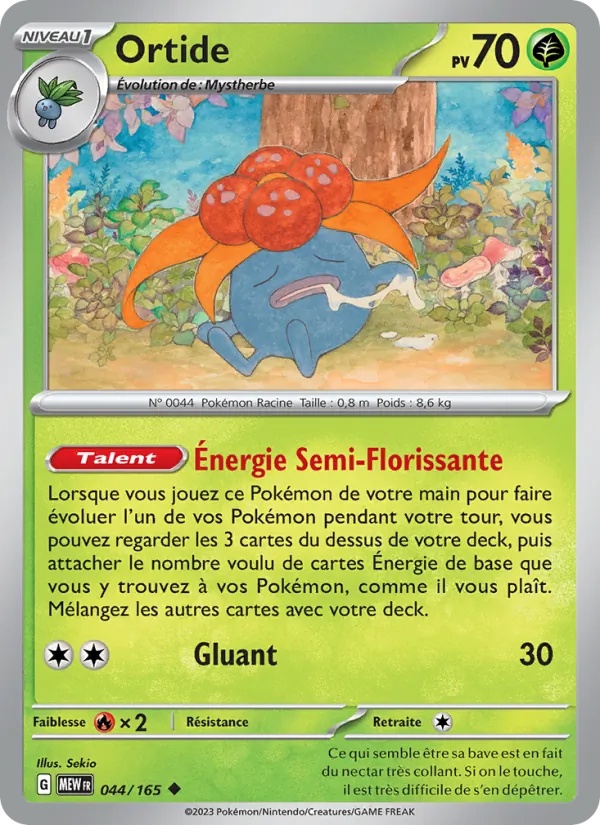 Ortide 044/165 - 151 - Reverse - Pokémon JCC