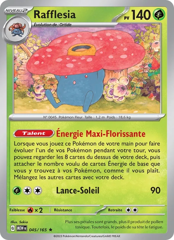 Rafflesia 045/165 - 151 - Reverse - Pokémon JCC
