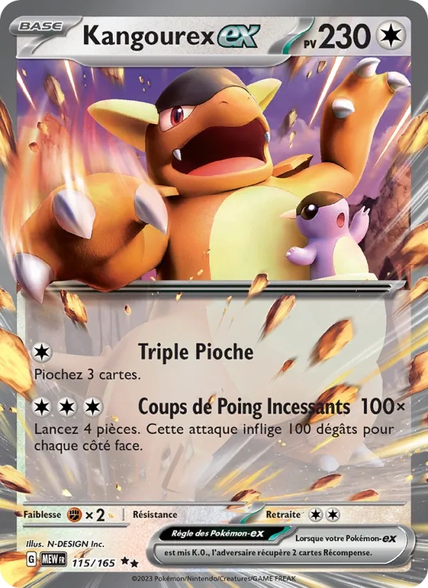 Kangourex-ex 115/165 - 151 - Holo - Pokémon JCC
