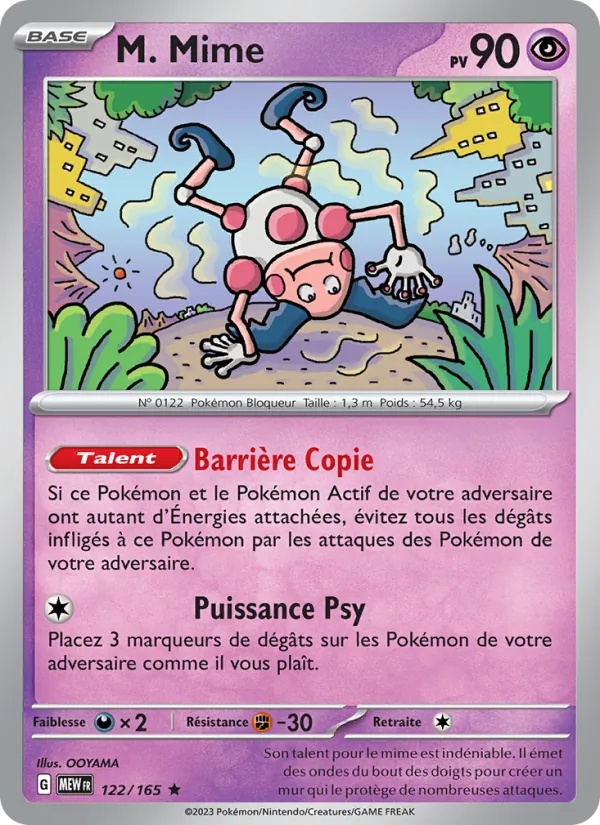 M. Mime 122/165 - 151 - Reverse - Pokémon JCC