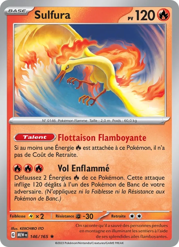 Sulfura 146/165 - 151 - Reverse - Pokémon JCC
