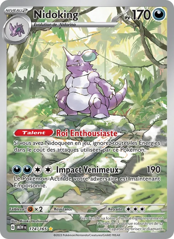 Nidoking 174/165 - 151 - Holo - Pokémon JCC