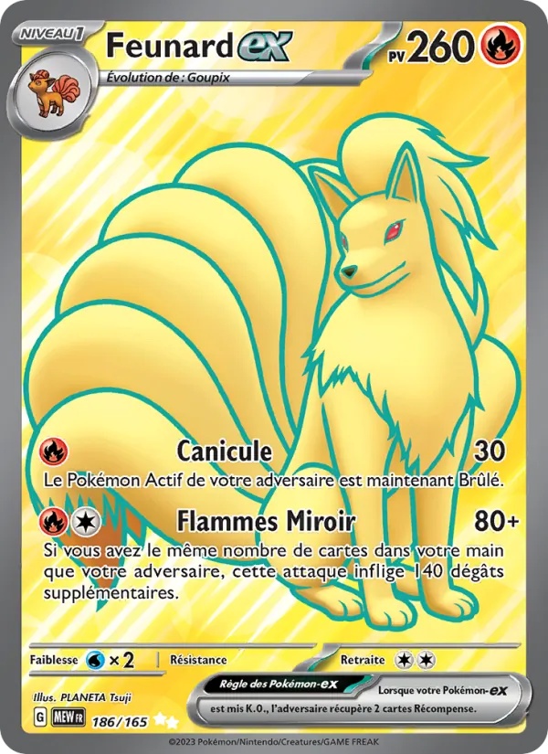 Feunard-ex 186/165 - 151 - Holo - Pokémon JCC