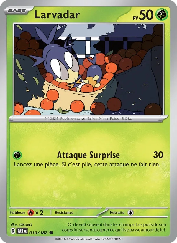 Larvadar 010/182 - Faille Paradoxe - Reverse - Pokémon JCC