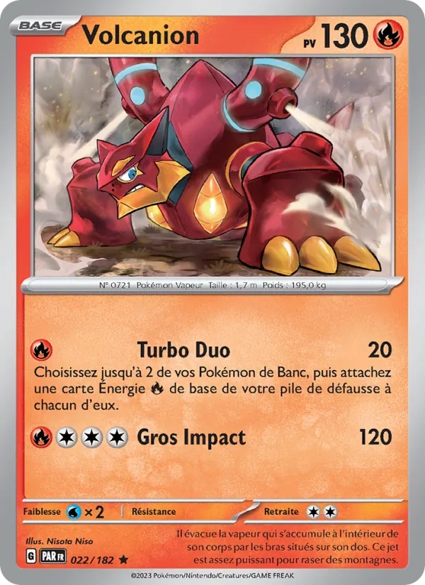 Volcanion 022/182 - Faille Paradoxe - Holo - Pokémon JCC