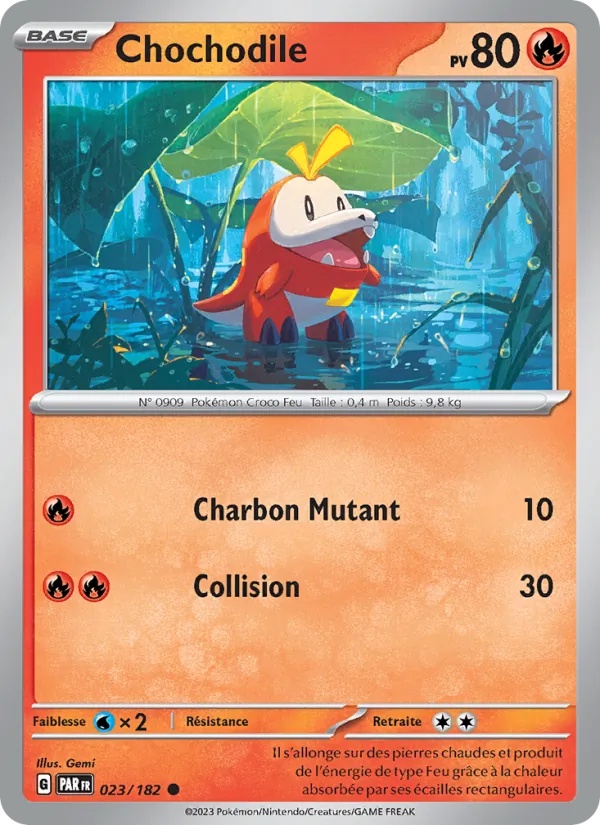 Chochodile 023/182 - Faille Paradoxe - Reverse - Pokémon JCC