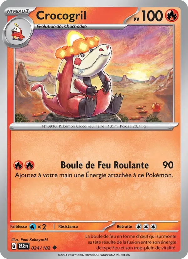 Crocogril 024/182 - Faille Paradoxe - Reverse - Pokémon JCC
