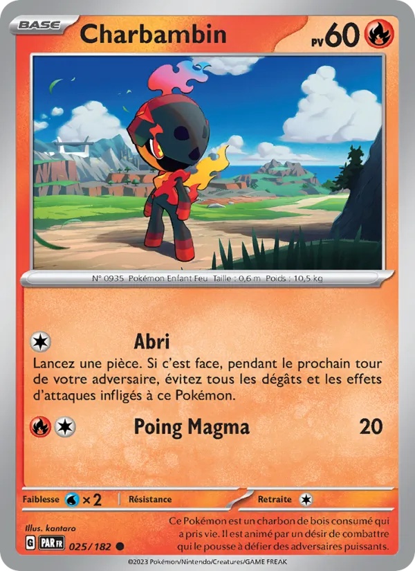 Charbambin 025/182 - Faille Paradoxe - Reverse - Pokémon JCC