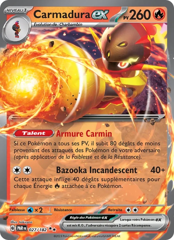 Carmadura-ex 027/182 - Faille Paradoxe - Holo - Pokémon JCC
