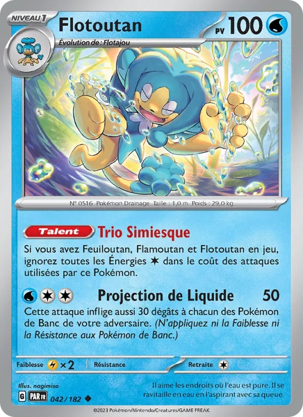 Flotoutan 042/182 - Faille Paradoxe - Reverse - Pokémon JCC