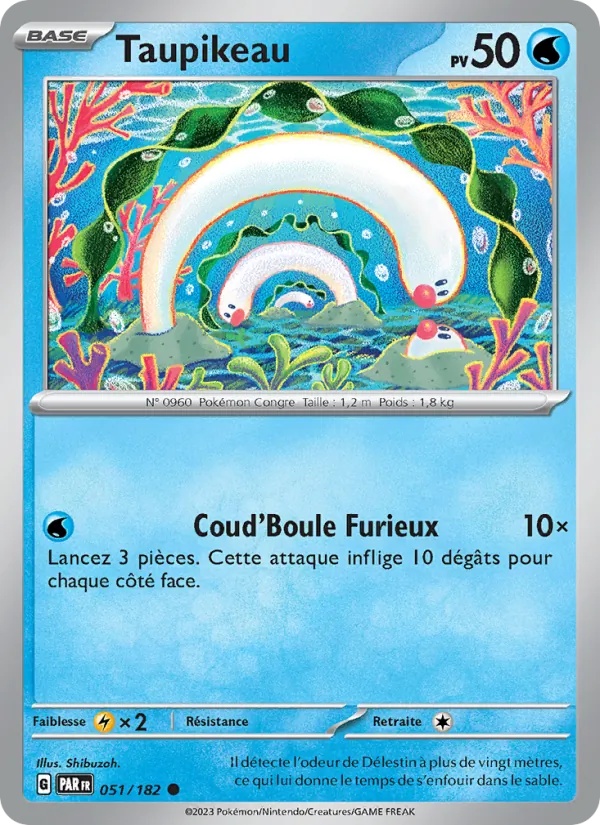 Taupikeau 051/182 - Faille Paradoxe - Reverse - Pokémon JCC