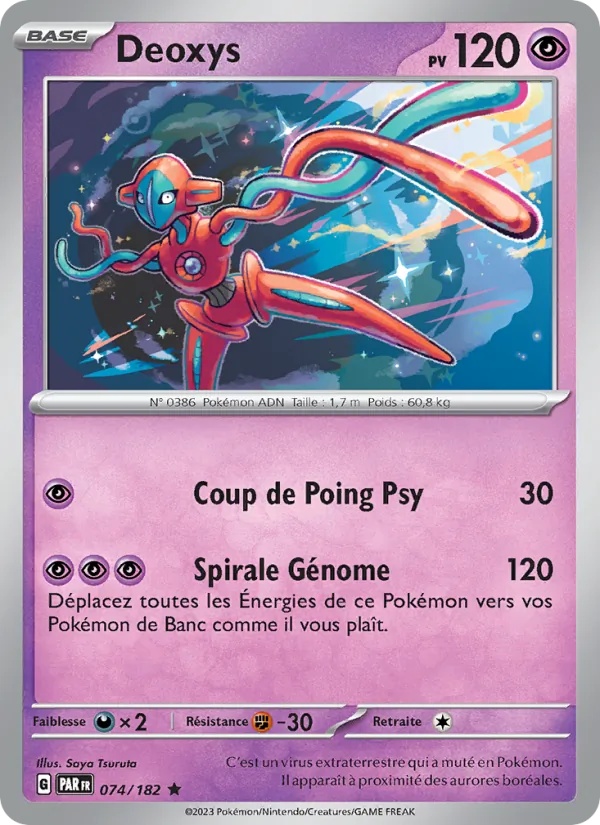 Deoxys 074/182 - Faille Paradoxe - Reverse - Pokémon JCC