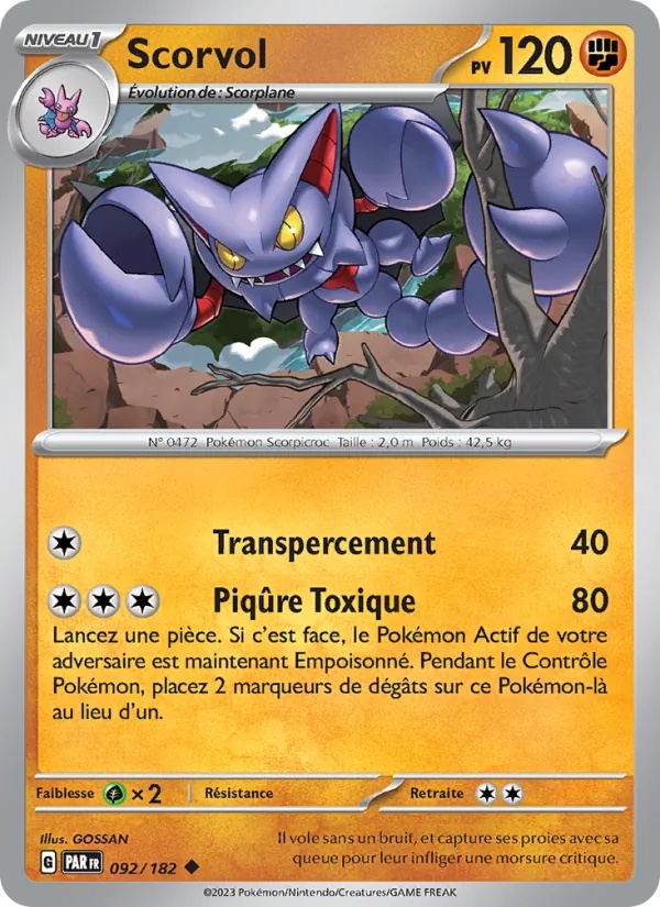 Scorvol 092/182 - Faille Paradoxe - Reverse - Pokémon JCC