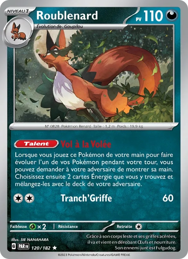 Roublenard 120/182 - Faille Paradoxe - Reverse - Pokémon JCC
