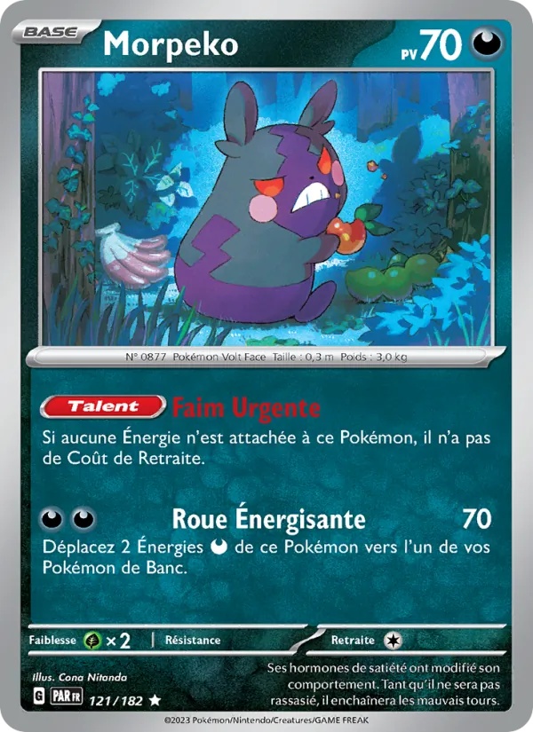 Morpeko 121/182 - Faille Paradoxe - Reverse - Pokémon JCC