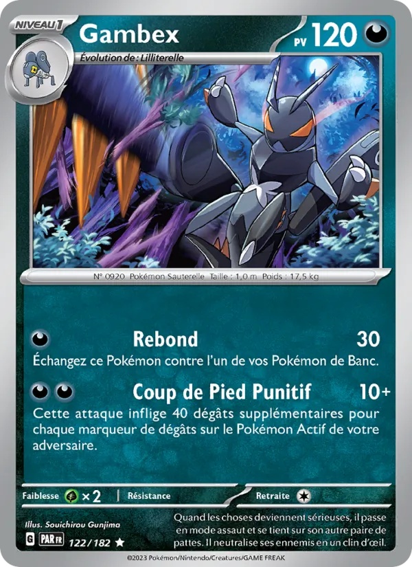 Gambex 122/182 - Faille Paradoxe - Reverse - Pokémon JCC