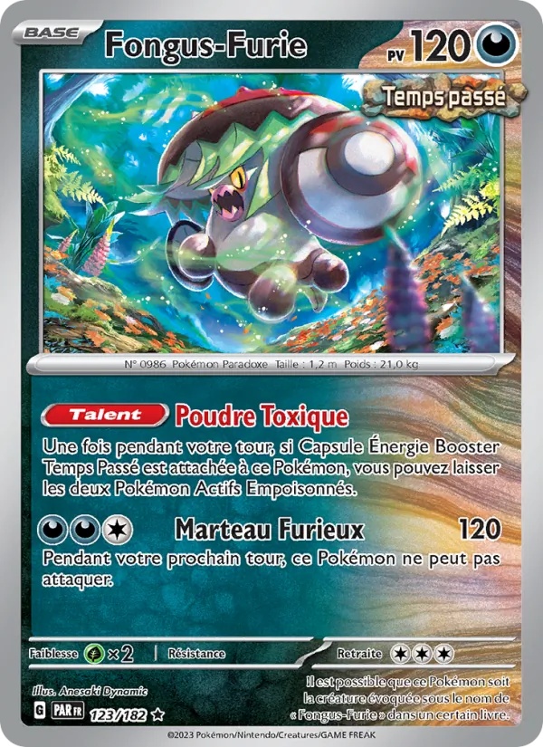 Fongus-Furie 123/182 - Faille Paradoxe - Reverse - Pokémon JCC