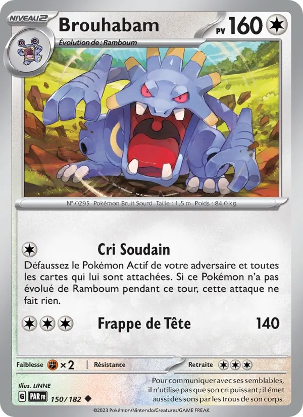 Brouhabam 150/182 - Faille Paradoxe - Reverse - Pokémon JCC